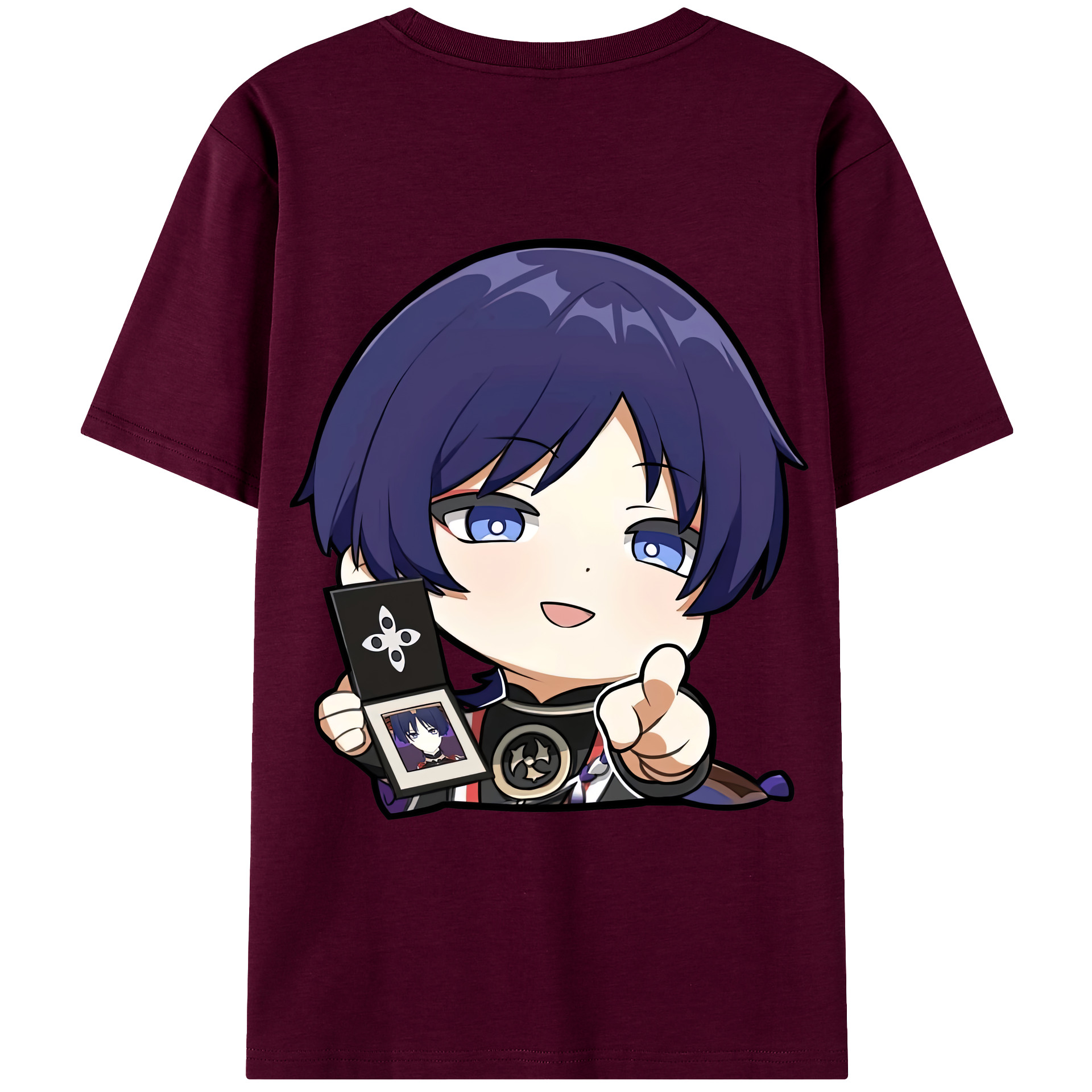 げんし神 さんペい genshin Sanpei レディース半袖Tシャツ(バックプリント)